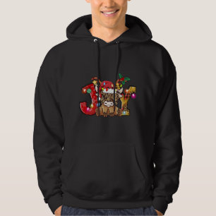 Moletom Joy Christmas Highland Cow Farming Papais noeis Ha