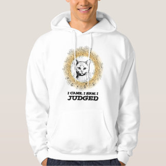 Moletom Judgy Cat Floral Design – I Came I Saw I Judged