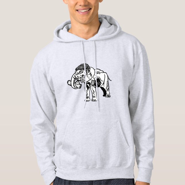 Moletom Jumbo Basic Hoodie (Cinza) (Frente)