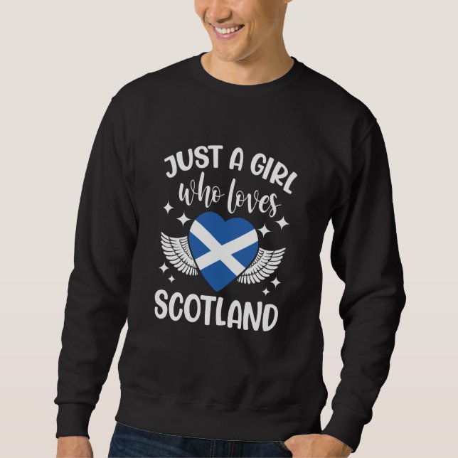 Moletom Just A Girl Who Loves Scotland Scottish (Frente)
