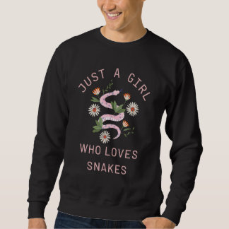 Moletom Just A Girl Who Loves Snakes Cute Flowers