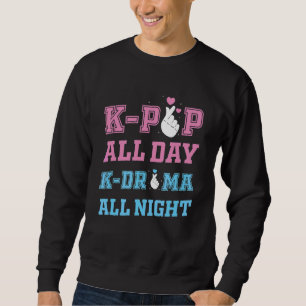 Moletom K Pop All Day K Drama All Night K Pop coreano Dram