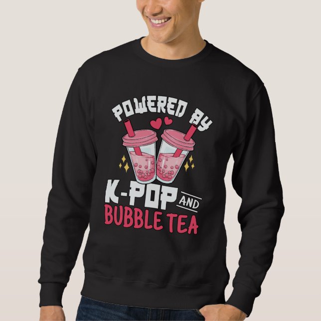 Moletom K Pop Bubble Tea Boba Korean Pink K Pop Music (Frente)