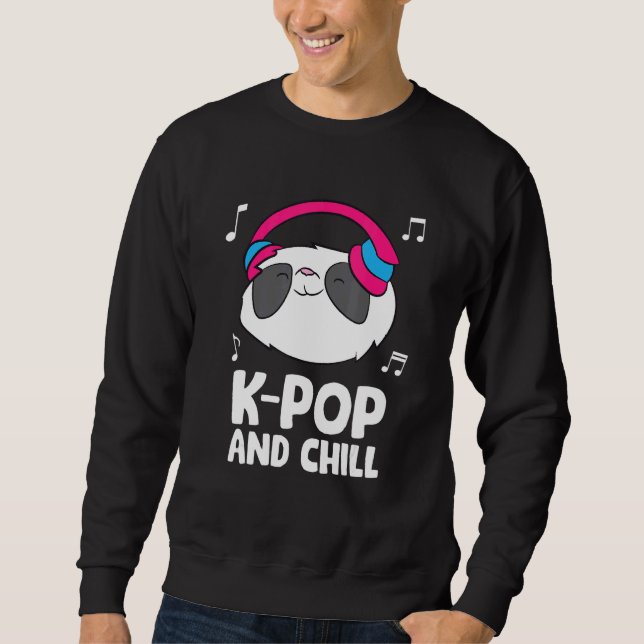 Moletom K Pop Music E Chill Panda Música Coreana (Frente)