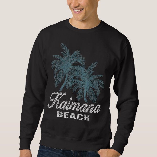 Moletom Kaimana Beach Hawaii Duas Grandes Palmas (Frente)