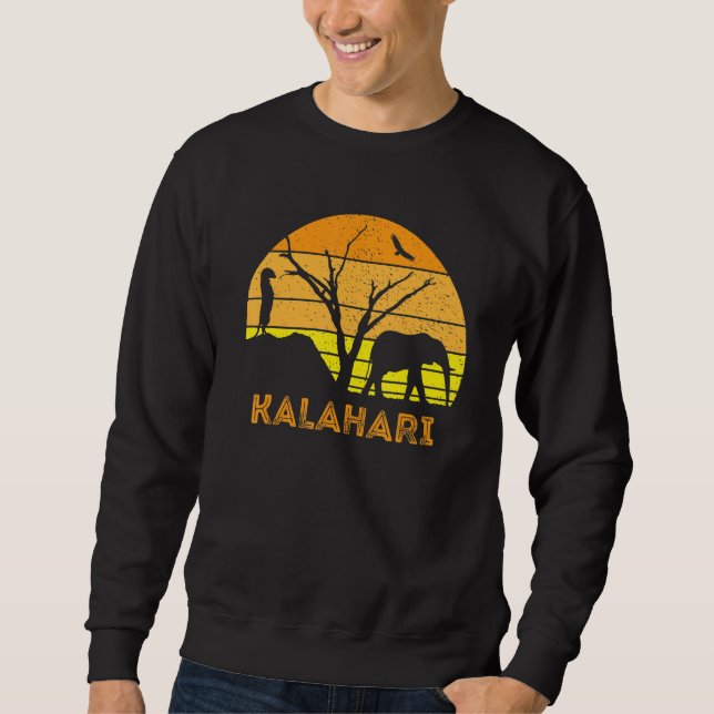 Moletom Kalahari Desert Elephant Meerkat Sunset Safari Afr (Frente)