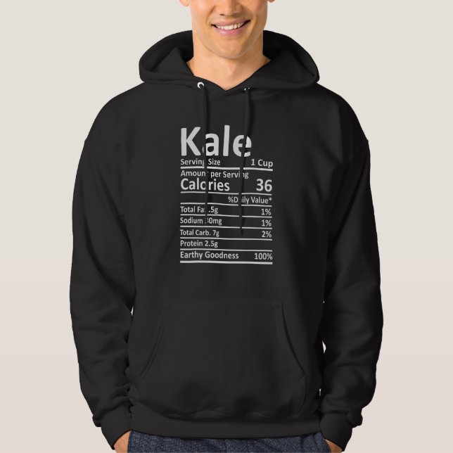 Moletom Kale Nutrition Graças Fatos de Comida de Fatos de  (Frente)