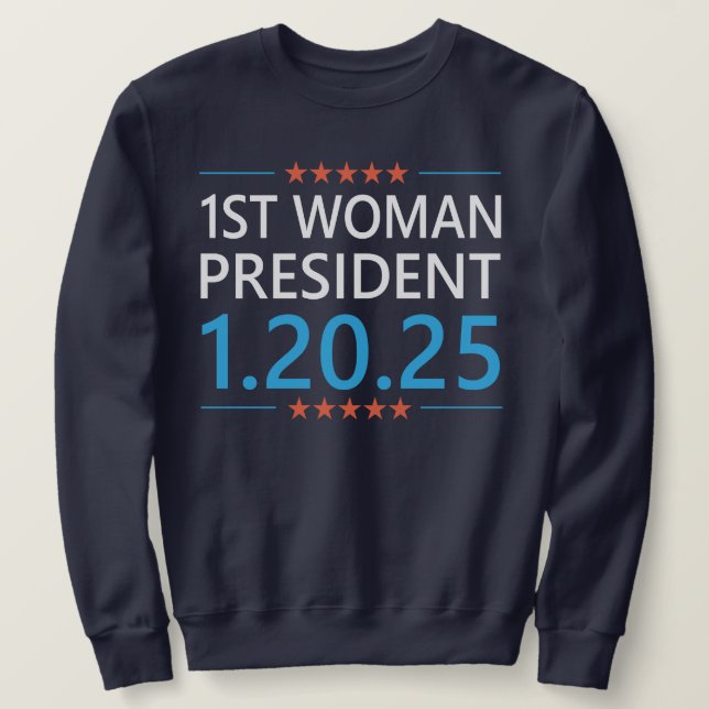 Moletom Kamala Harris 1ª Mulher Presidente 1.20.25 (Frente do Design)
