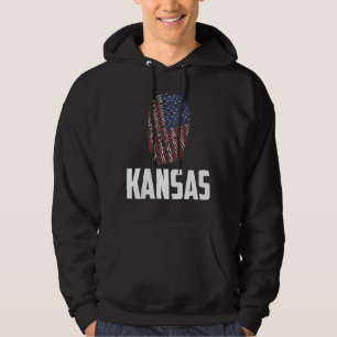 Moletom Kansas USA American Flag 4 de julho