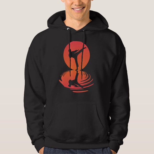 Moletom Karate E Kung Fu Silhouette Shotokan Gift Martia (Frente)