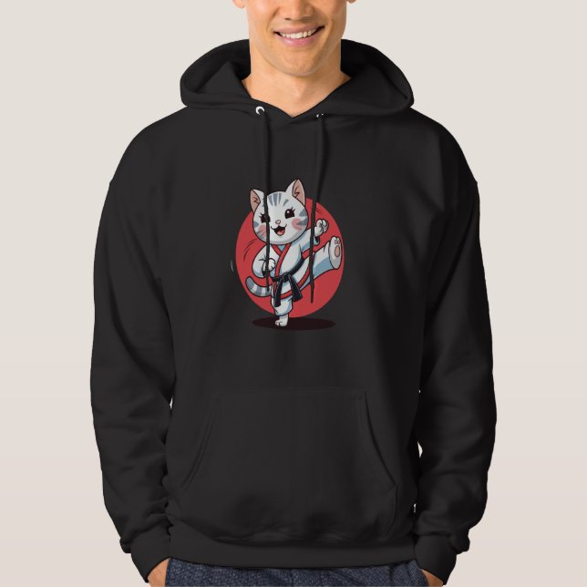 Moletom Karate e um Gato (Frente)