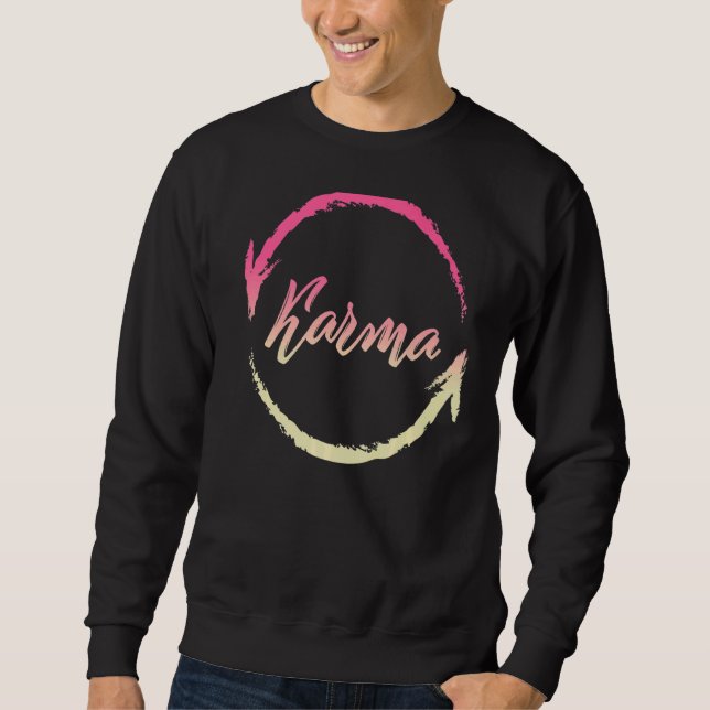 Moletom Karma Buddha Yoga Vintage Direito Universal Budism (Frente)