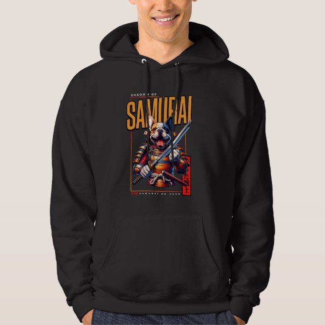 Moletom Kawaii Bulldogue Francês Samurai Guerreiro Sombra  (Frente)