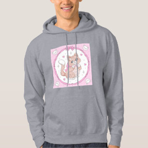 Moletom Kawaii Cat Hoodie