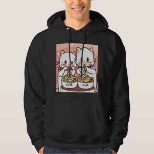 Moletom Kawaii Cat Pho Soup Noodle Asiático Comida Dom