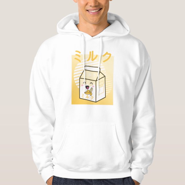 Moletom Kawaii Cow Retro Japonês Bananas milk (Frente)