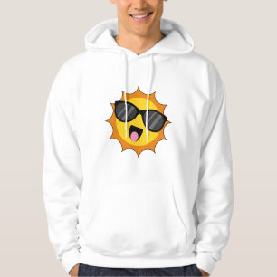 Moletom Kawaii Happy Sun com óculos escuros