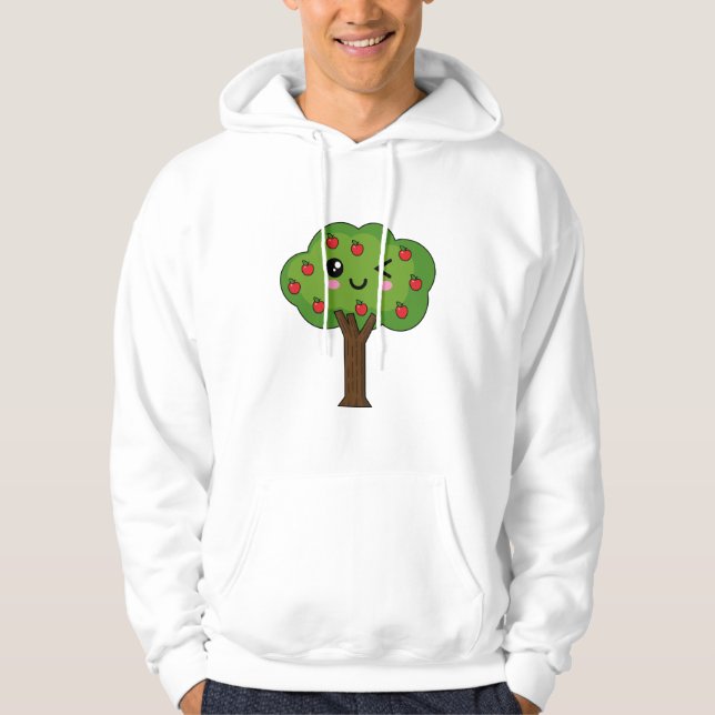 Moletom Kawaii Happy Winking Apple Tree (Frente)