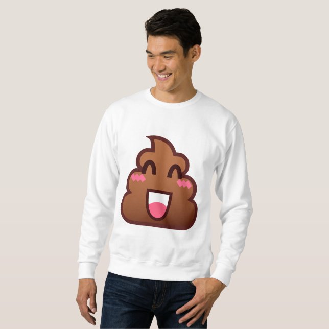 Moletom kawaii poop emojis mens sweatshirt (Frente Completa)
