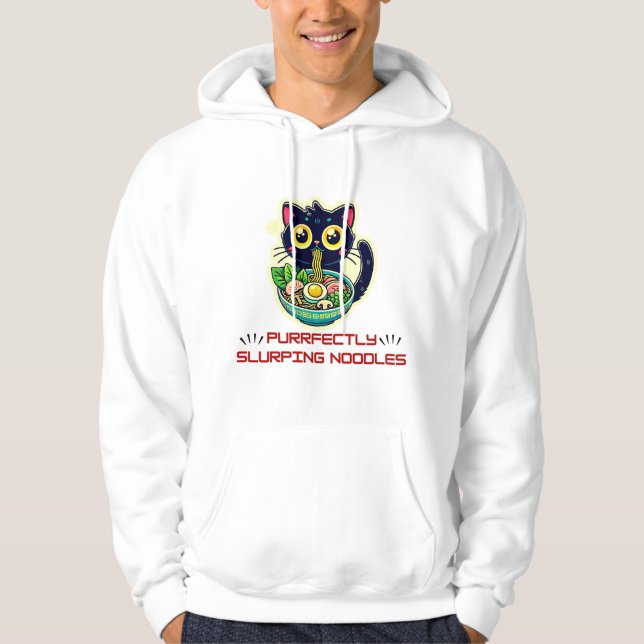 Moletom Kawaii Ramen Black Cat Amantes Japoneses (Frente)