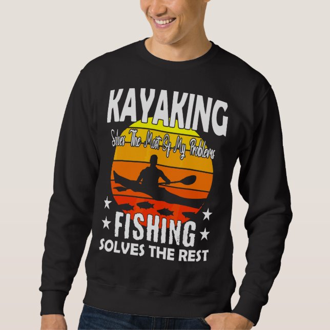 Moletom Kayaking Resolve A Maioria Dos Meus Problemas Pesc (Frente)