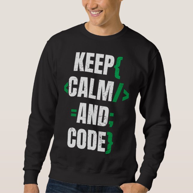 MOLETOM KEEP CALM AND CODE (Frente)