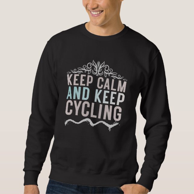 Moletom Keep calm and keep cycling (Frente)