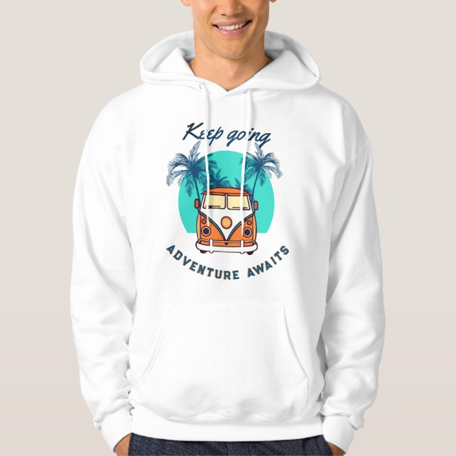 Moletom Keep Going Adventure Awaits – Retro Van  (Frente)