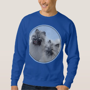 Moletom Keeshond Pair de Kees pintando Arte Animal Origina