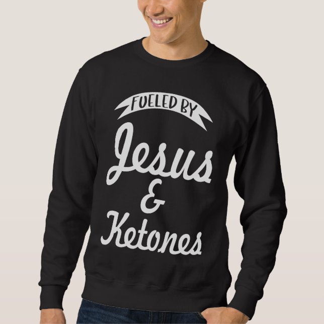 Moletom Keto Religious Fueled By Jesus Vegan Christian Die (Frente)