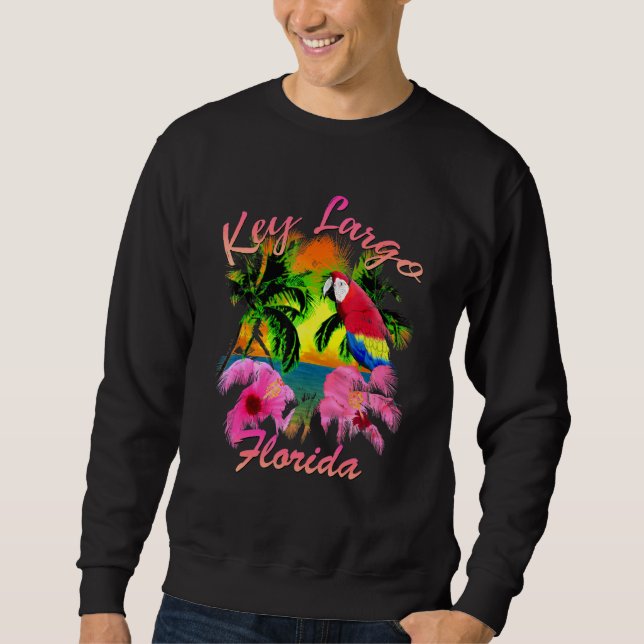 Moletom Key Largo Florida Keys Tropical Beach Sunset Islan (Frente)