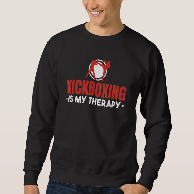 Moletom Kickboxing É Minha Terapia, Kickboxer (Frente)
