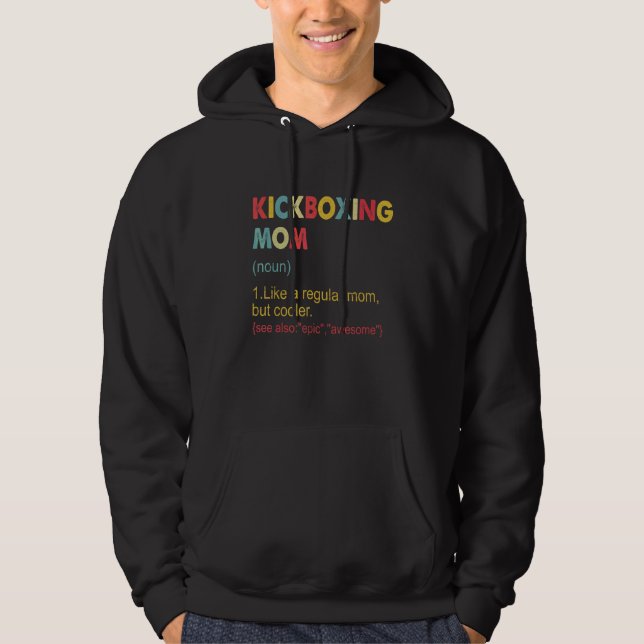 Moletom Kickboxing Mãe Definição Kickboxing Mãe Para Mulhe (Frente)