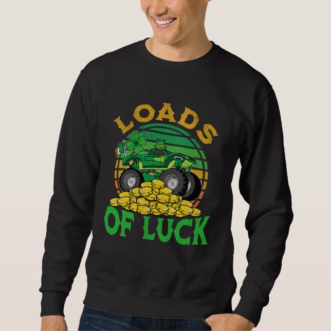 Moletom Kids St Patricks Day 2023 Monster Truck Loads Of L (Frente)