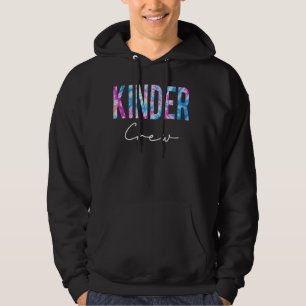 Moletom Kinder Crew Tie Dye Back to School feliz primeiro 