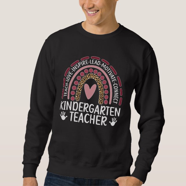 Moletom Kindergarten Teacher Rainbow Kindergarten Teaching (Frente)