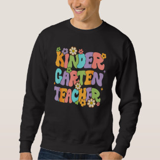 Moletom Kindergarten Teacher Team Kinder Groovy Retro Back