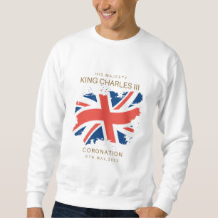 Moletom King Charles III Union Jack Flag T-Shirt