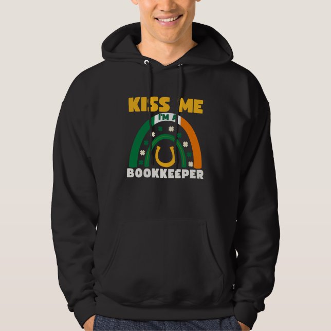 Moletom Kiss Me I m A Bookkeeper St Patricks Day Puns Iris (Frente)