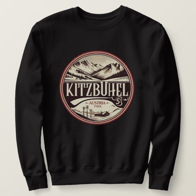 Moletom Kitzbuhel Town Austria SKI presentes (Frente do Design)