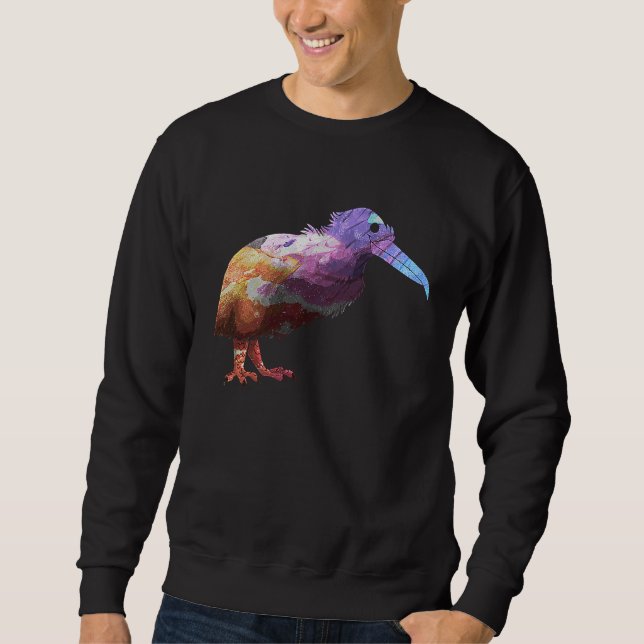 Moletom Kiwi Bird New Zealand Animal Colorful  2 (Frente)