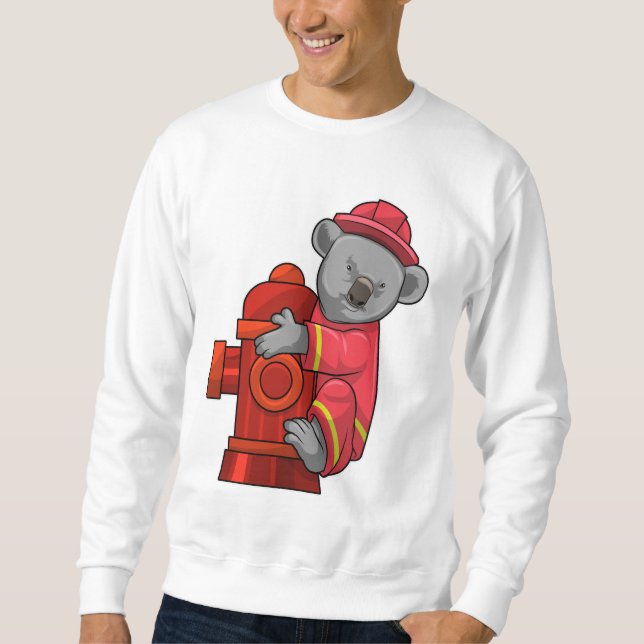 Moletom Koala como Bombeiro com Hidrante de Fogo (Frente)