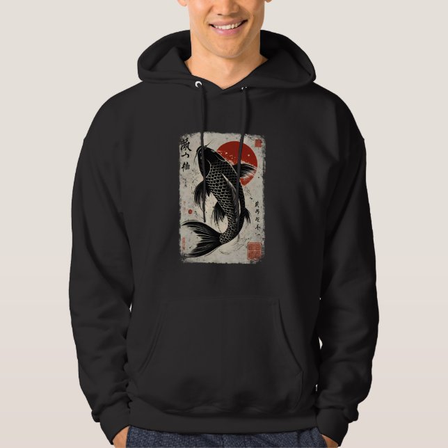 Moletom Koi Carp Perseverança Koi Fish Sakura Nis (Frente)