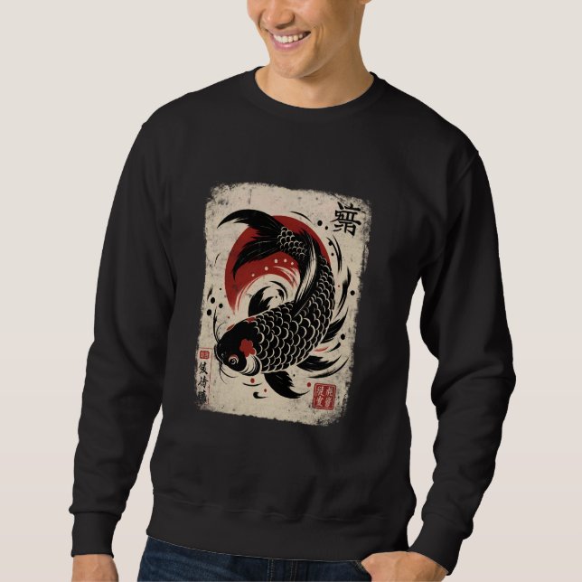Moletom Koi Carp Perseverança Koi Fish Sakura Nis (Frente)