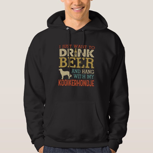 Moletom Kooikerhondje Dad Drink Beer Hang With Dog  Men Vi (Frente)