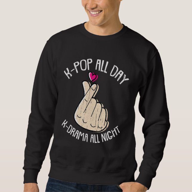 Moletom Kpop All Day Kdrama All Night K-Pop Coreano Finger (Frente)