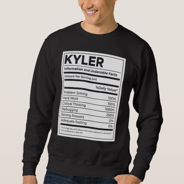Moletom Kyler Nutrition Information Problem Solving Duro W (Frente)