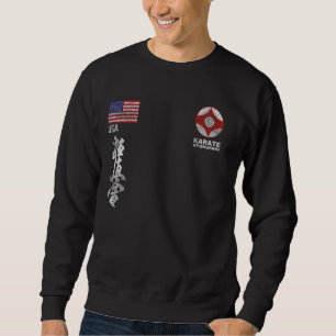 Moletom Kyokushin América Karate EUA bandeira Kyokush