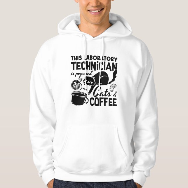 Moletom Lab Tech Laboratory Technician Cats Coffee Science (Frente)