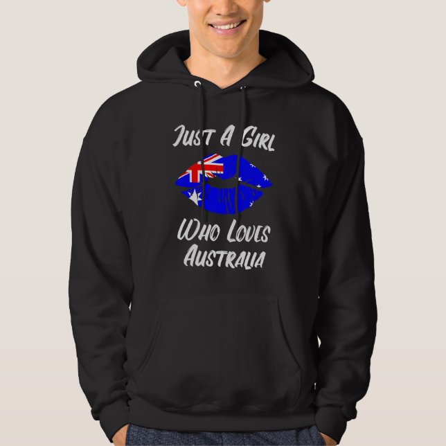 Moletom Lábios Boca Amor Bandeira Australiana (Frente)